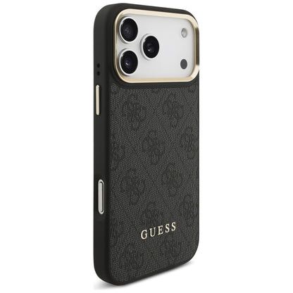 Husa MagSafe pentru Apple iPhone 17 Pro, Guess, Cardslot 4G, Neagra