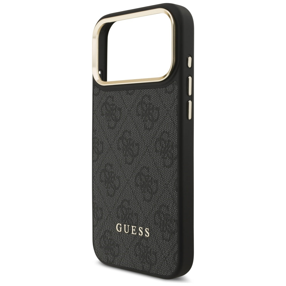 Husa MagSafe pentru Apple iPhone 17 Pro, Guess, Cardslot 4G, Neagra