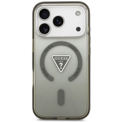 Husa MagSafe pentru Apple iPhone 17 Pro, Guess, IML Gradient Triangle Logo, Kaki