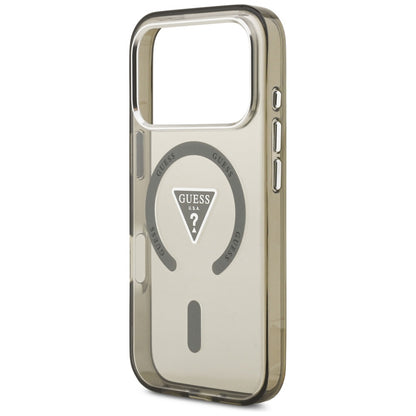 Husa MagSafe pentru Apple iPhone 17 Pro, Guess, IML Gradient Triangle Logo, Kaki