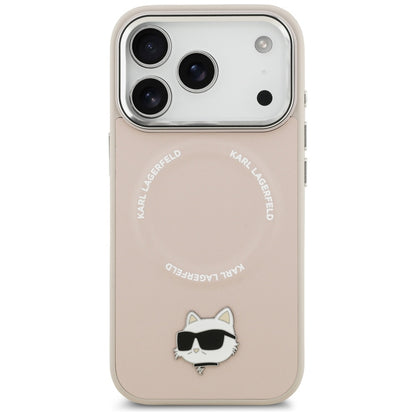 Husa MagSafe pentru Apple iPhone 17 Pro, Karl Lagerfeld, Choupette Pin, Roz