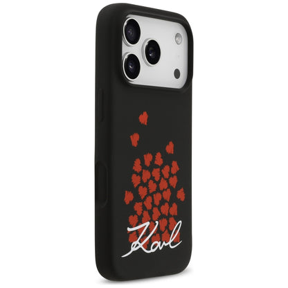 Husa MagSafe pentru Apple iPhone 17 Pro, Karl Lagerfeld, Heart Sign Logo, Neagra
