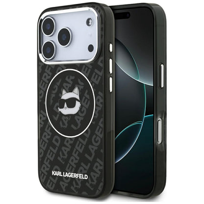 Husa MagSafe pentru Apple iPhone 17 Pro, Karl Lagerfeld, IML Choupette`s Head, Neagra