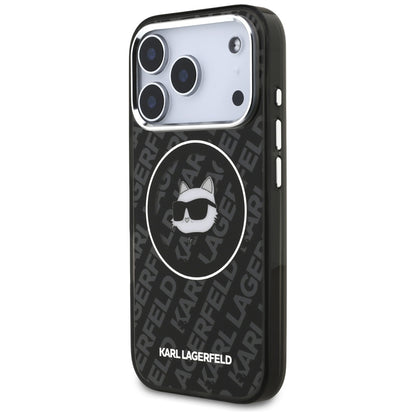 Husa MagSafe pentru Apple iPhone 17 Pro, Karl Lagerfeld, IML Choupette`s Head, Neagra