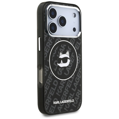 Husa MagSafe pentru Apple iPhone 17 Pro, Karl Lagerfeld, IML Choupette`s Head, Neagra