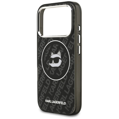 Husa MagSafe pentru Apple iPhone 17 Pro, Karl Lagerfeld, IML Choupette`s Head, Neagra