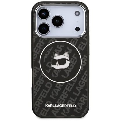 Husa MagSafe pentru Apple iPhone 17 Pro, Karl Lagerfeld, IML Choupette`s Head, Neagra