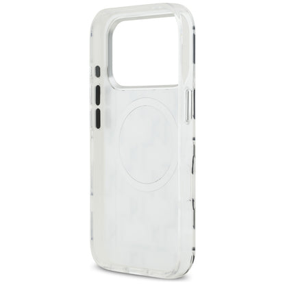 Husa MagSafe pentru Apple iPhone 17 Pro, Karl Lagerfeld, IML KL Monogram, Alba