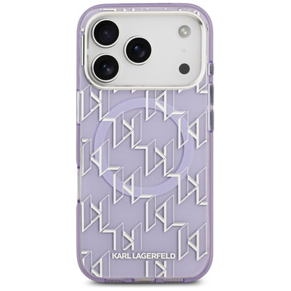 Husa MagSafe pentru Apple iPhone 17 Pro, Karl Lagerfeld, IML KL Monogram, Mov