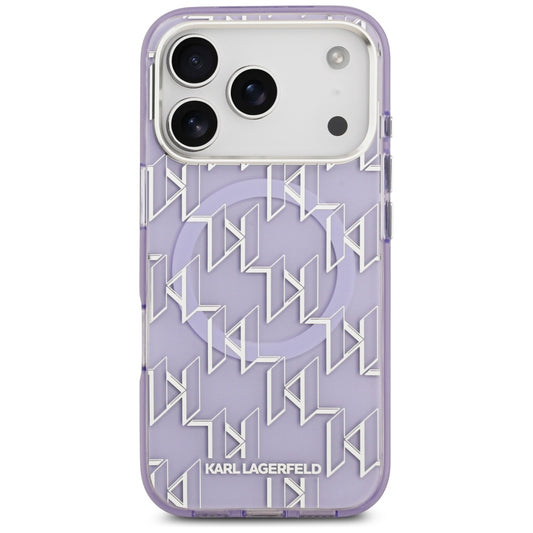 Husa MagSafe pentru Apple iPhone 17 Pro, Karl Lagerfeld, IML KL Monogram, Mov