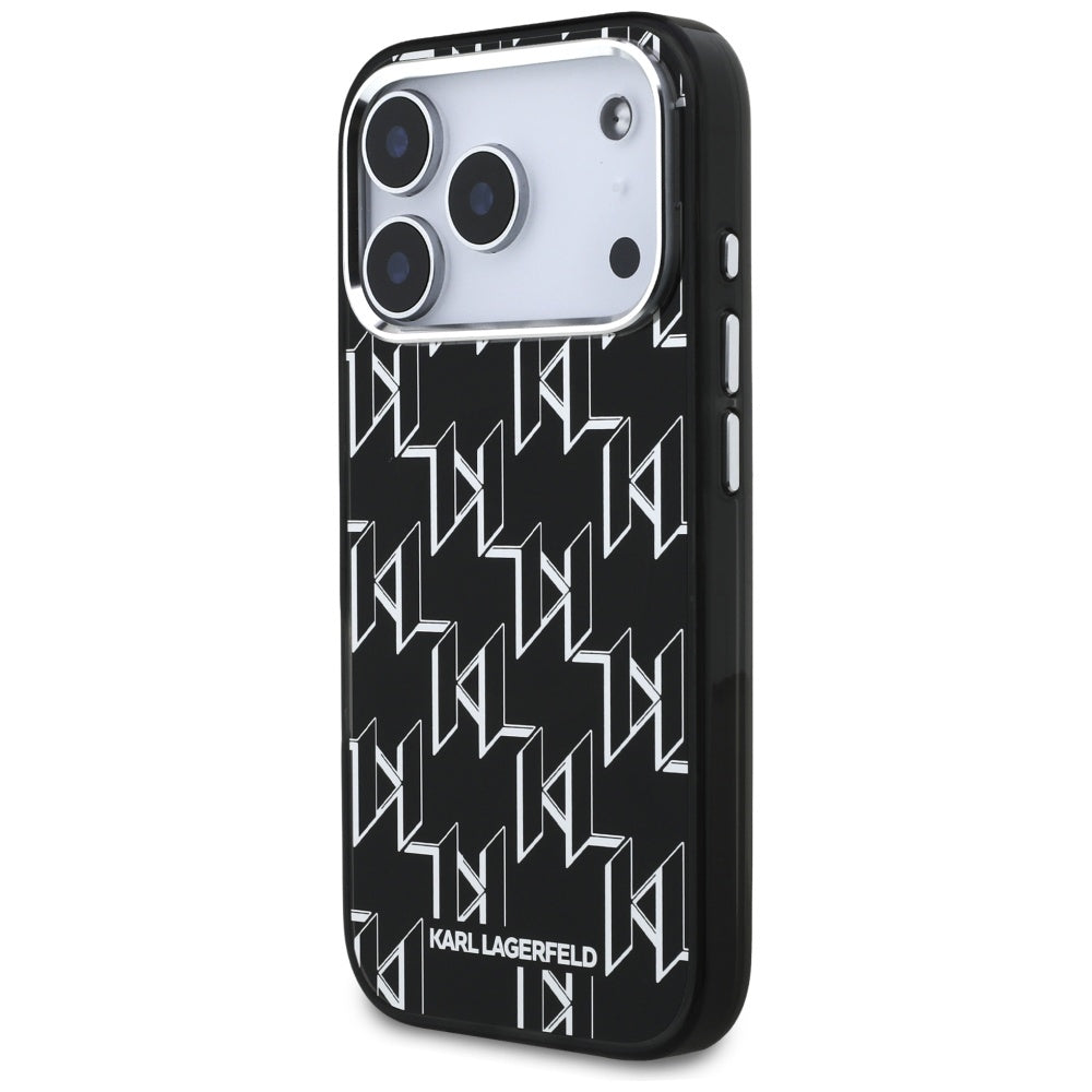 Husa MagSafe pentru Apple iPhone 17 Pro, Karl Lagerfeld, IML KL Monogram, Neagra