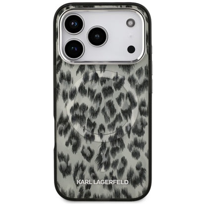 Husa MagSafe pentru Apple iPhone 17 Pro, Karl Lagerfeld, IML Leopard Pattern, Maro