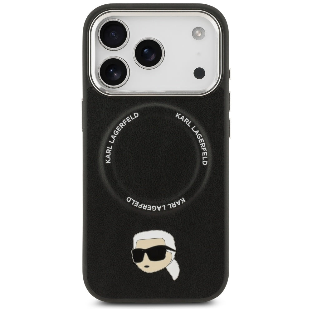 Husa MagSafe pentru Apple iPhone 17 Pro, Karl Lagerfeld, Karl Pin, Neagra