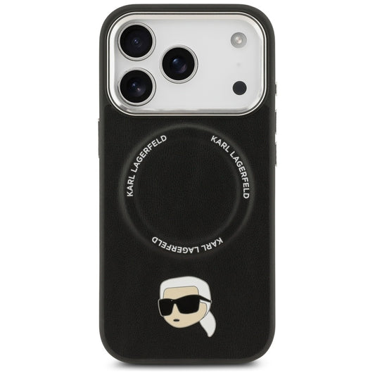Husa MagSafe pentru Apple iPhone 17 Pro, Karl Lagerfeld, Karl Pin, Neagra