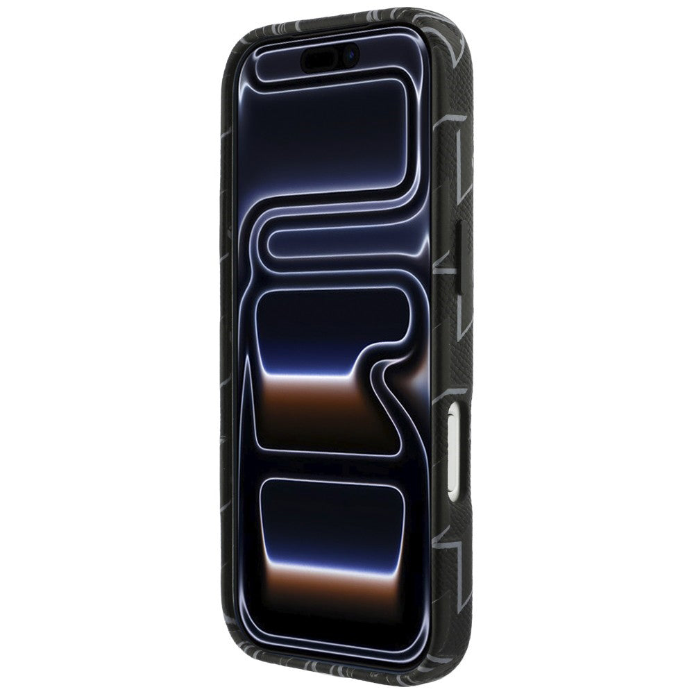 Husa MagSafe pentru Apple iPhone 17 Pro, Karl Lagerfeld, KL Monogram Logo, Neagra