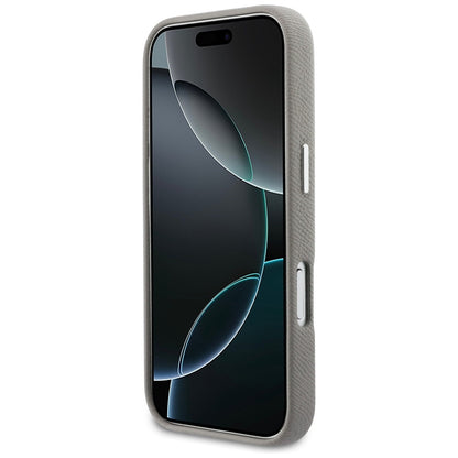 Husa MagSafe pentru Apple iPhone 17 Pro, Karl Lagerfeld, Saffiano Karl & Choupette Pins, Gri