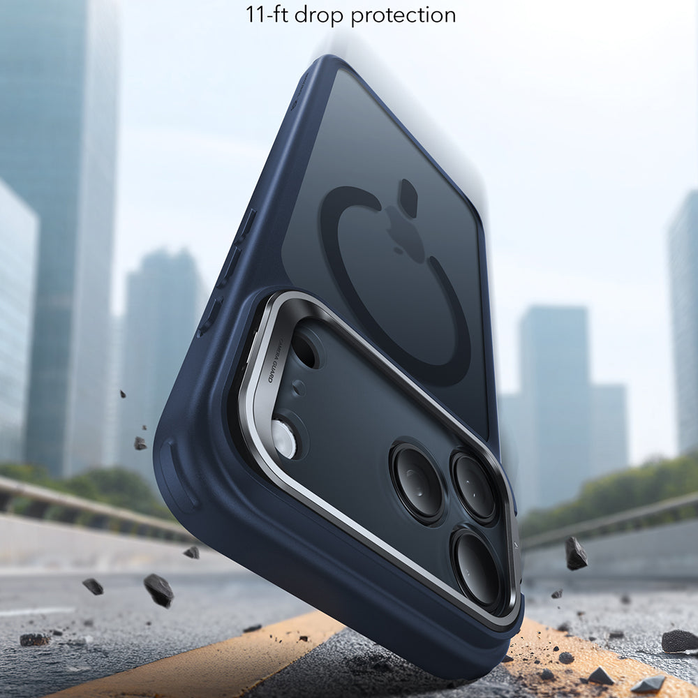 Husa MagSafe pentru Apple iPhone 17 Pro Max, ESR, Classic Hybrid Kickstand, Albastra Satinata