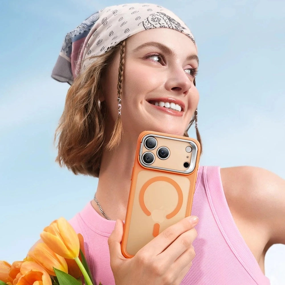 Husa MagSafe pentru Apple iPhone 17 Pro Max, ESR, Classic Hybrid Kickstand, Portocalie Satinata