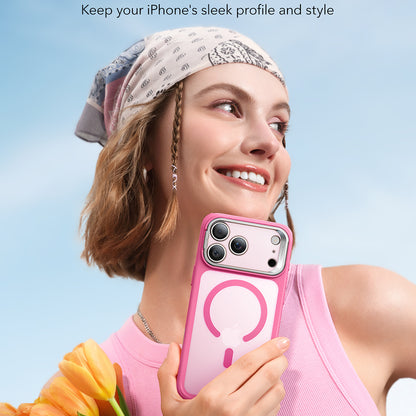 Husa MagSafe pentru Apple iPhone 17 Pro Max, ESR, Classic Hybrid Kickstand, Roz Satinata