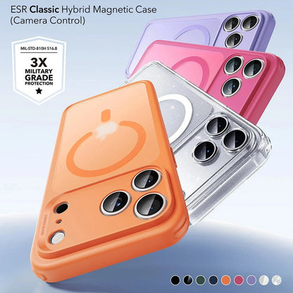 Husa MagSafe pentru Apple iPhone 17 Pro Max, ESR, Classic Hybrid Shimmer, Transparenta