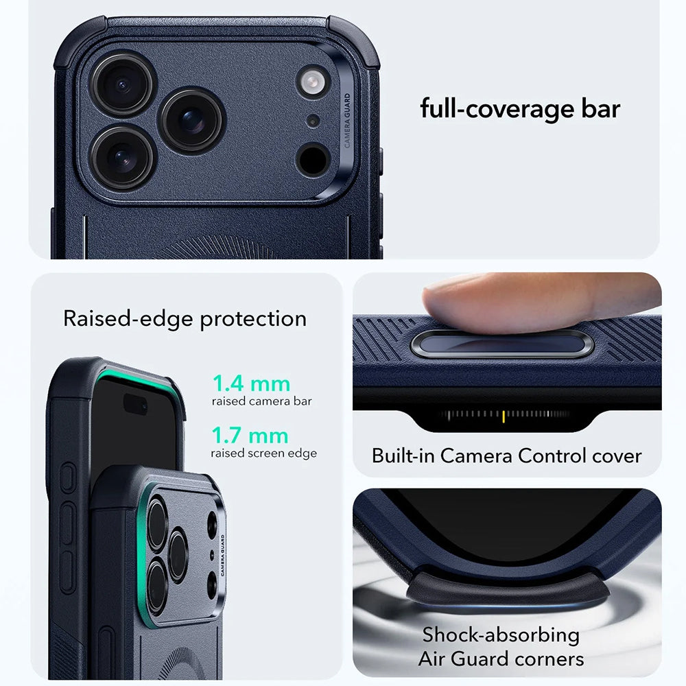 Husa MagSafe pentru Apple iPhone 17 Pro Max, ESR, Cyber, Albastra
