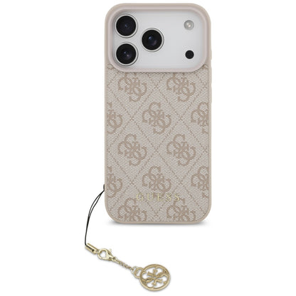 Husa MagSafe pentru Apple iPhone 17 Pro Max, Guess, 4G Charm Cradle, Roz
