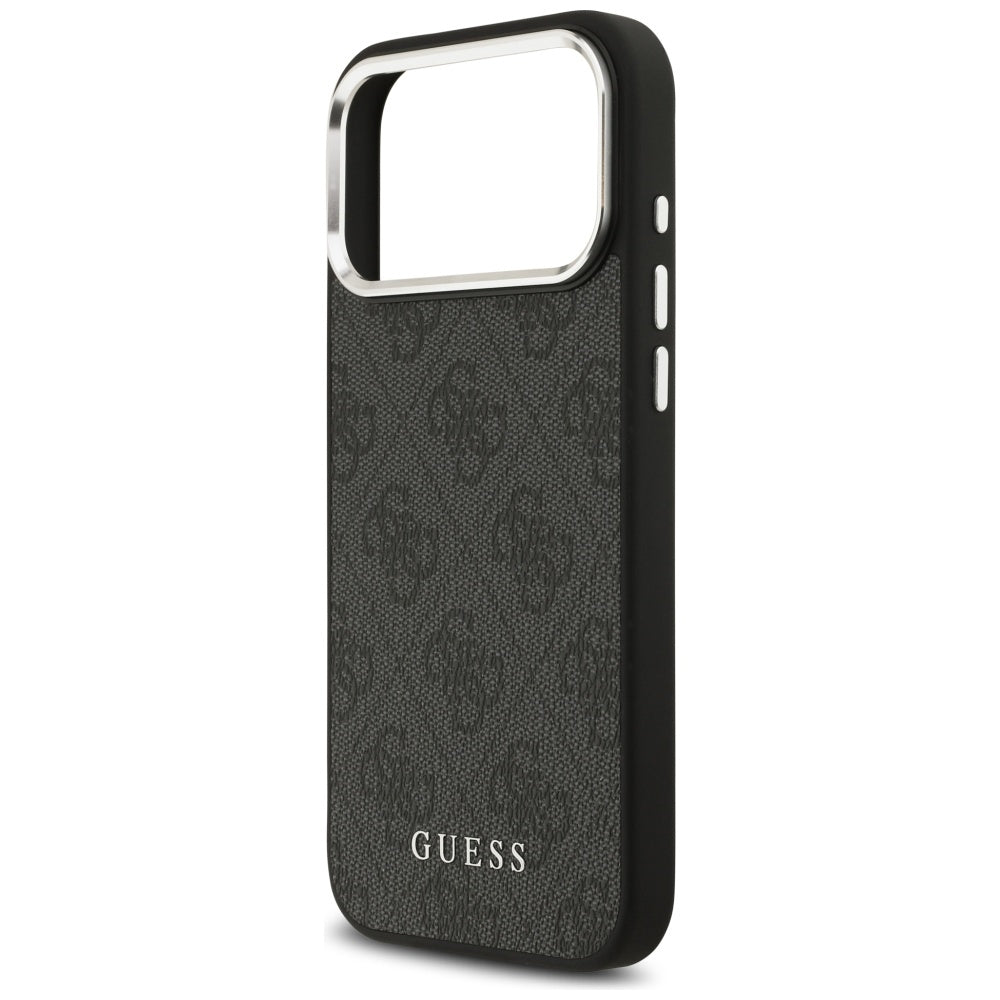 Husa MagSafe pentru Apple iPhone 17 Pro Max, Guess, 4G Classic Logo, Neagra