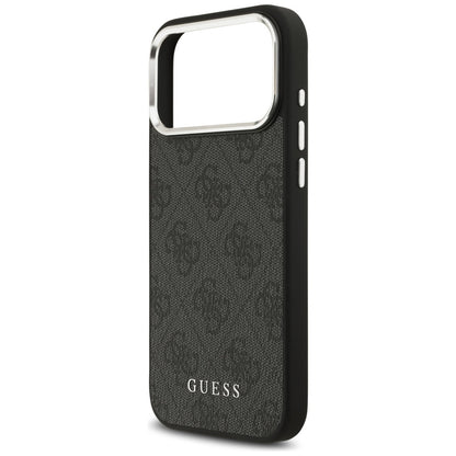 Husa MagSafe pentru Apple iPhone 17 Pro Max, Guess, 4G Classic Logo, Neagra