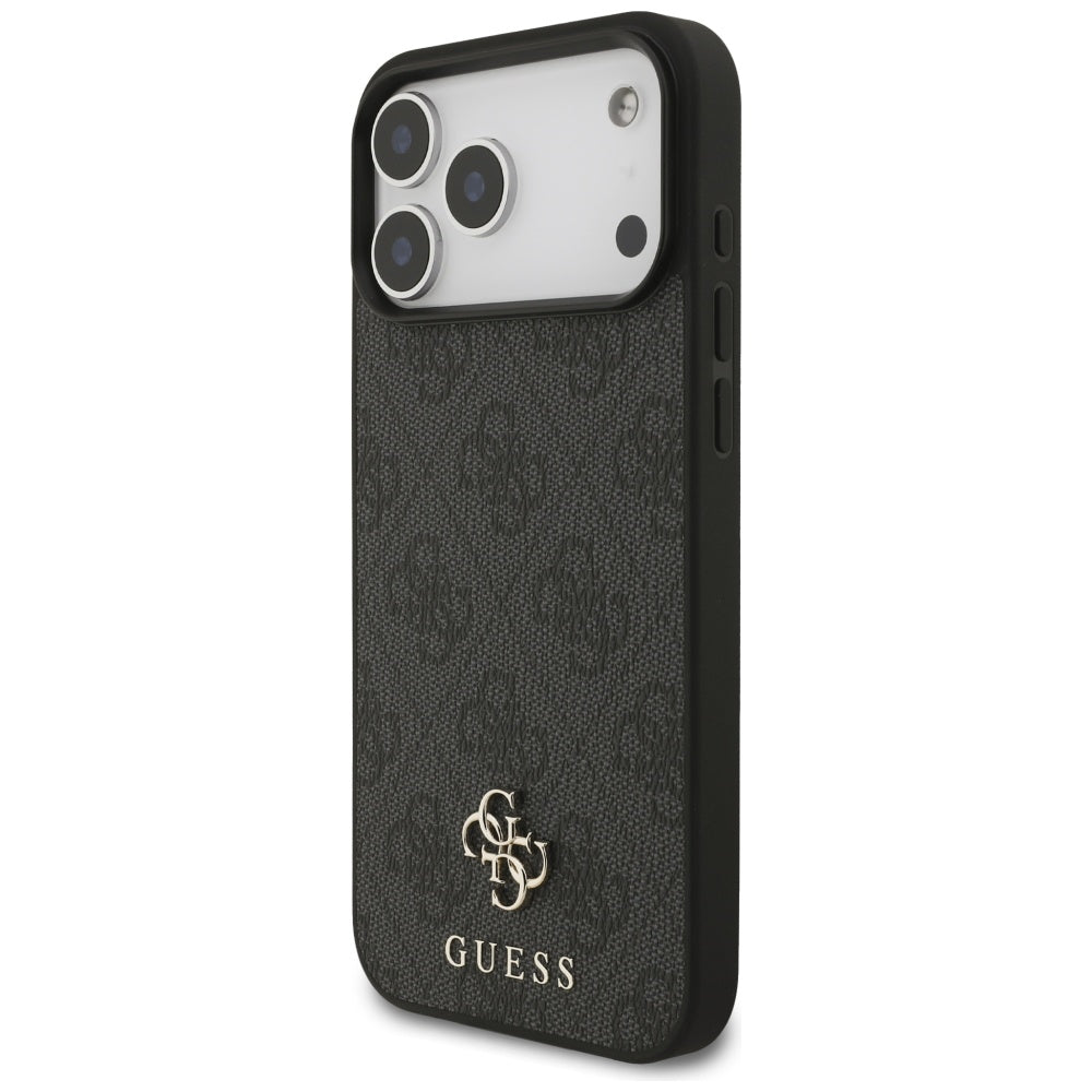 Husa MagSafe pentru Apple iPhone 17 Pro Max, Guess, 4G Small and Classic Logo, Neagra