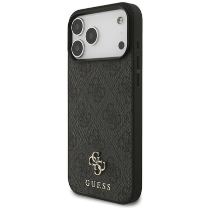 Husa MagSafe pentru Apple iPhone 17 Pro Max, Guess, 4G Small and Classic Logo, Neagra