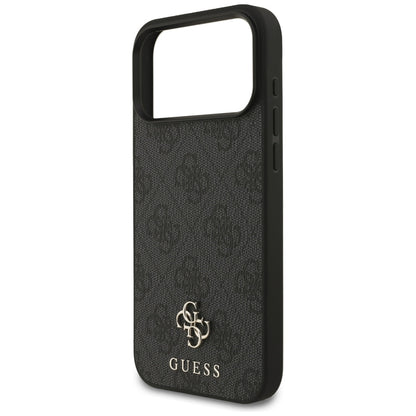 Husa MagSafe pentru Apple iPhone 17 Pro Max, Guess, 4G Small and Classic Logo, Neagra