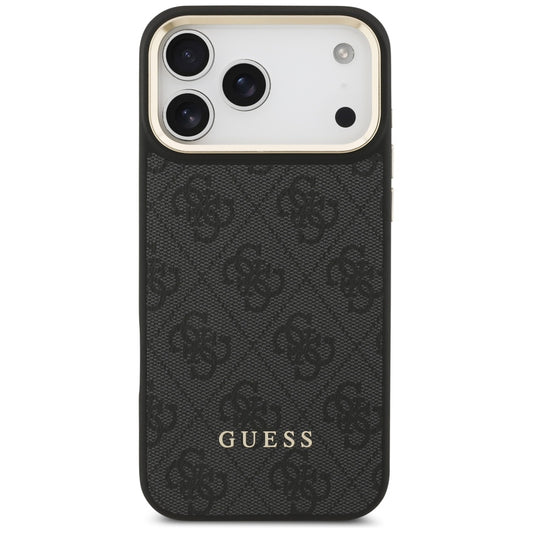 Husa MagSafe pentru Apple iPhone 17 Pro Max, Guess, Cardslot 4G, Neagra