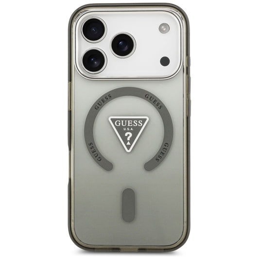 Husa MagSafe pentru Apple iPhone 17 Pro Max, Guess, IML Gradient Triangle Logo, Kaki