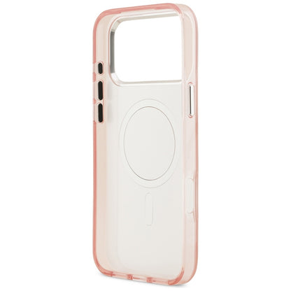 Husa MagSafe pentru Apple iPhone 17 Pro Max, Karl Lagerfeld, IML Aquarelle Logo Choupette, Roz