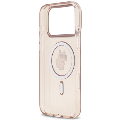 Husa MagSafe pentru Apple iPhone 17 Pro Max, Karl Lagerfeld, IML Choupette, Roz