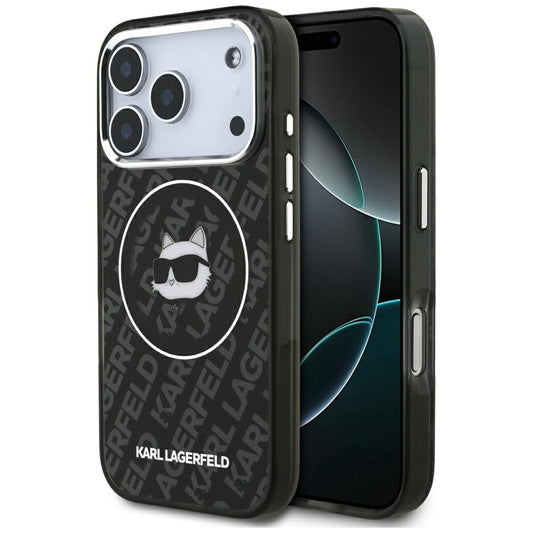Husa MagSafe pentru Apple iPhone 17 Pro Max, Karl Lagerfeld, IML Choupette`s Head, Neagra