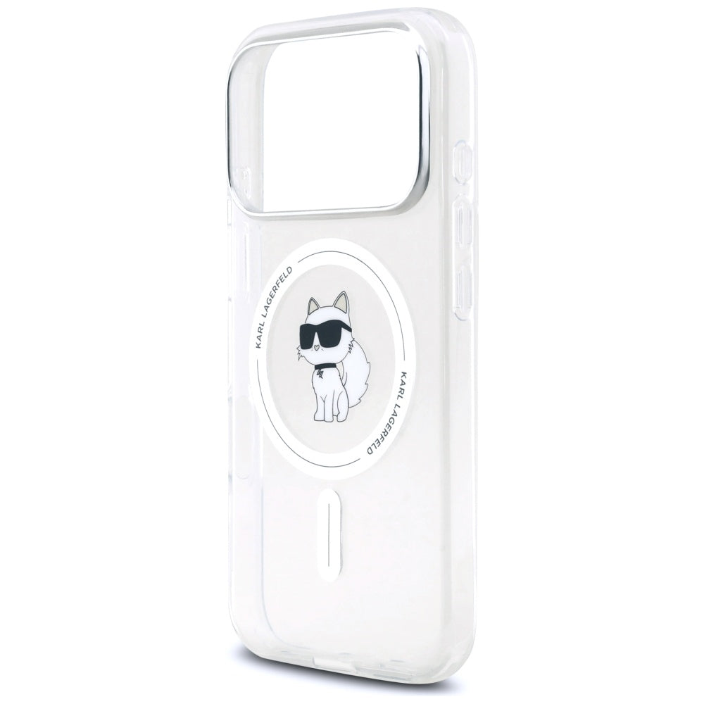Husa MagSafe pentru Apple iPhone 17 Pro Max, Karl Lagerfeld, IML Choupette, Transparenta