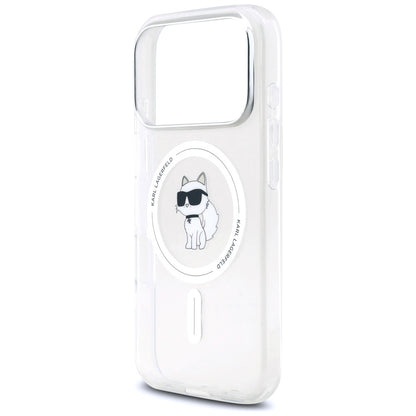 Husa MagSafe pentru Apple iPhone 17 Pro Max, Karl Lagerfeld, IML Choupette, Transparenta