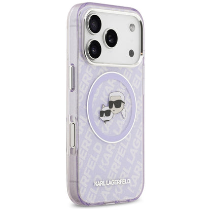 Husa MagSafe pentru Apple iPhone 17 Pro Max, Karl Lagerfeld, IML Glitter Karl & Choupette`s Heads, Mov