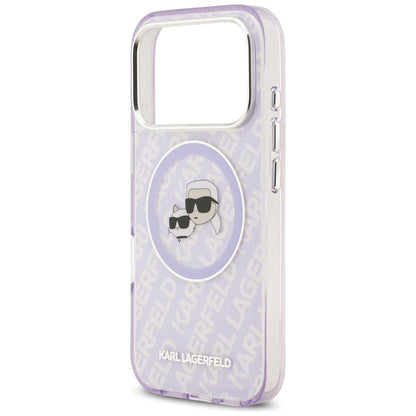 Husa MagSafe pentru Apple iPhone 17 Pro Max, Karl Lagerfeld, IML Glitter Karl & Choupette`s Heads, Mov