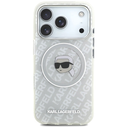 Husa MagSafe pentru Apple iPhone 17 Pro Max, Karl Lagerfeld, IML Karl`s Head, Gri