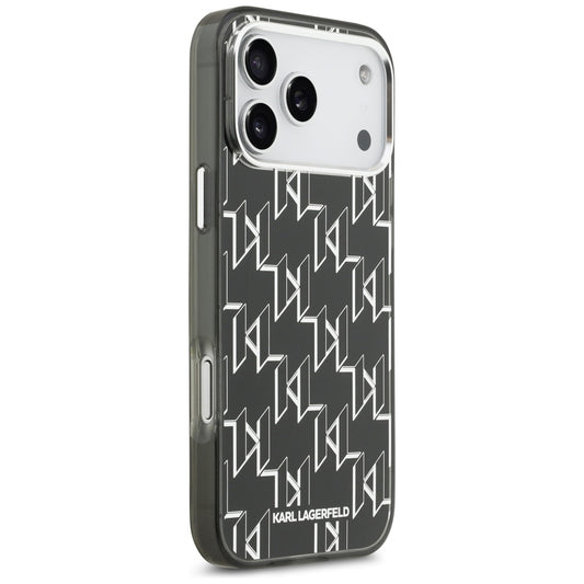Husa MagSafe pentru Apple iPhone 17 Pro Max, Karl Lagerfeld, IML KL Monogram, Neagra