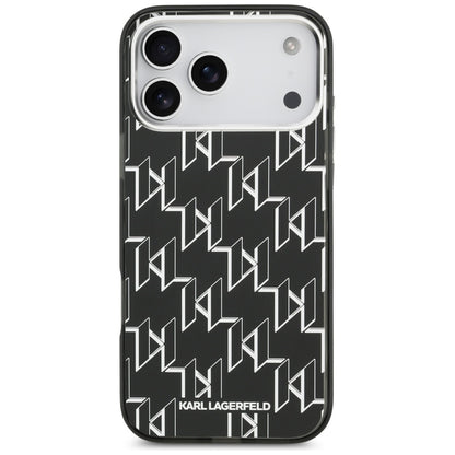 Husa MagSafe pentru Apple iPhone 17 Pro Max, Karl Lagerfeld, IML KL Monogram, Neagra