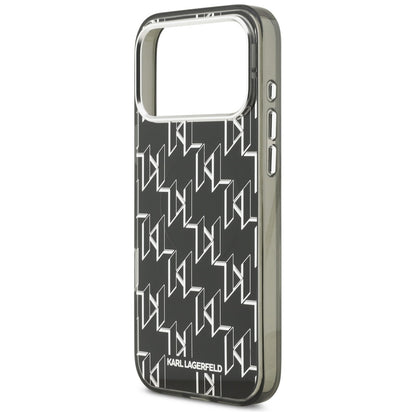 Husa MagSafe pentru Apple iPhone 17 Pro Max, Karl Lagerfeld, IML KL Monogram, Neagra