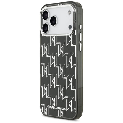Husa MagSafe pentru Apple iPhone 17 Pro Max, Karl Lagerfeld, IML KL Monogram, Neagra