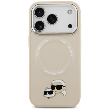 Husa MagSafe pentru Apple iPhone 17 Pro Max, Karl Lagerfeld, Karl & Choupette Pins, Bej