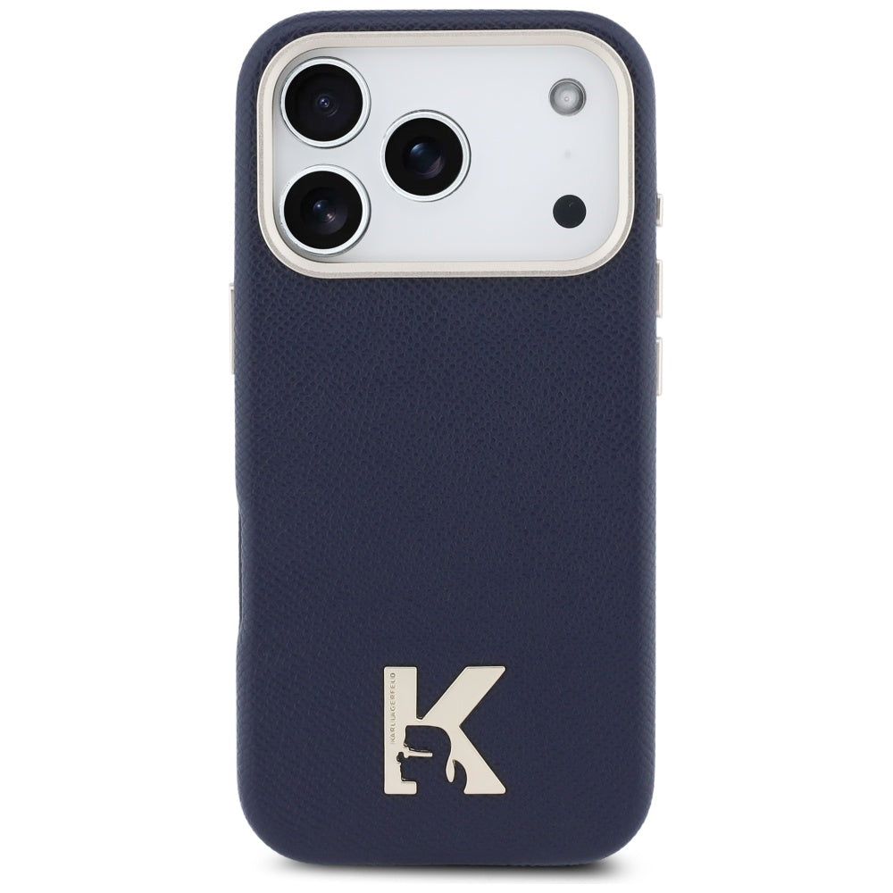 Husa MagSafe pentru Apple iPhone 17 Pro Max, Karl Lagerfeld, Karl Head Logo, Albastra