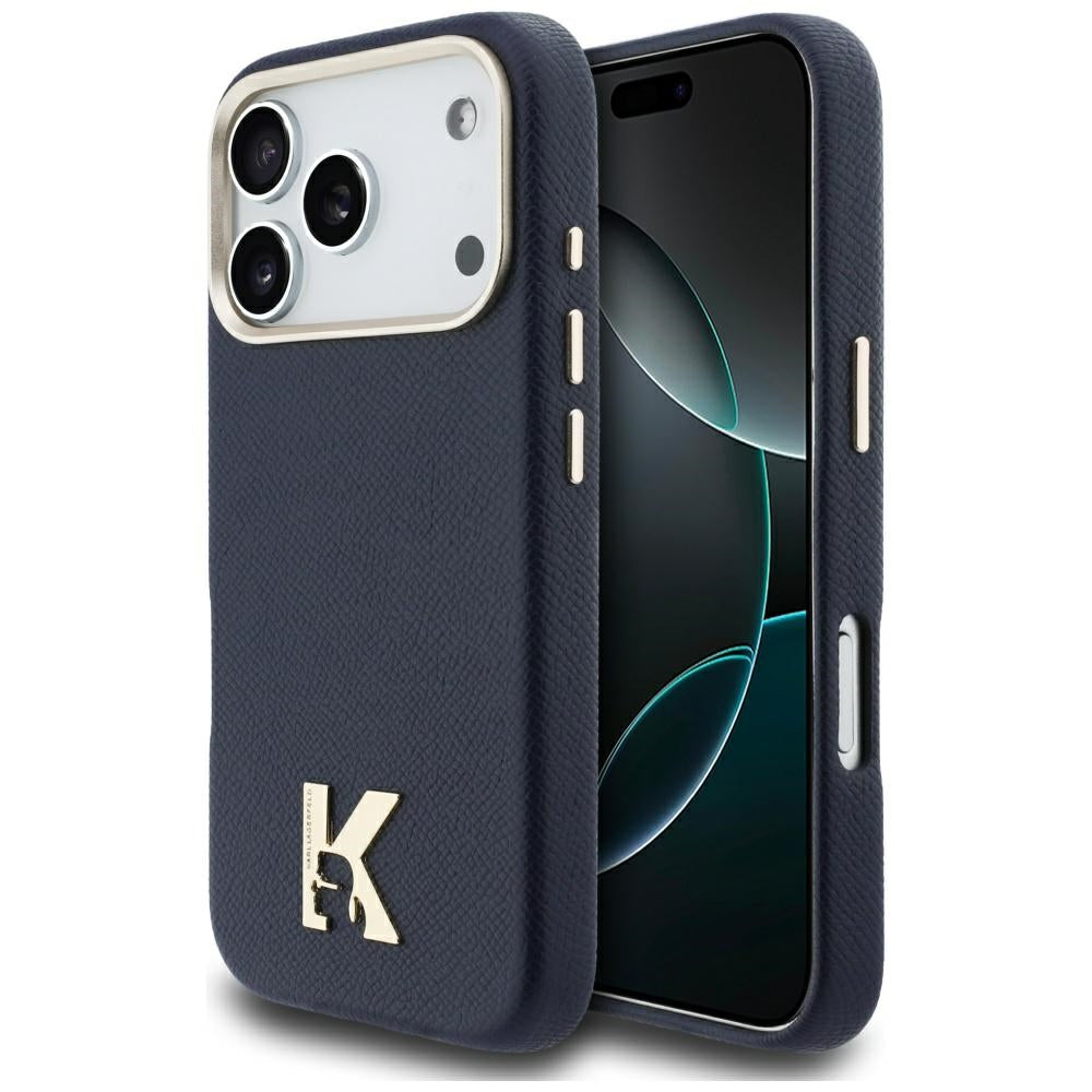Husa MagSafe pentru Apple iPhone 17 Pro Max, Karl Lagerfeld, Karl Head Logo, Albastra