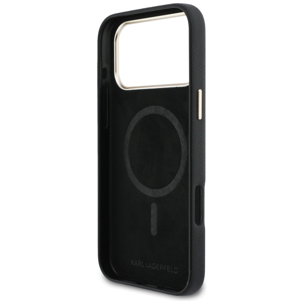 Husa MagSafe pentru Apple iPhone 17 Pro Max, Karl Lagerfeld, Karl Head Logo, Neagra