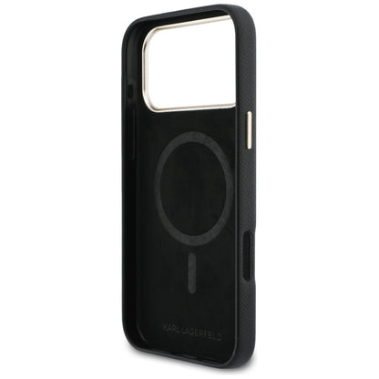 Husa MagSafe pentru Apple iPhone 17 Pro Max, Karl Lagerfeld, Karl Head Logo, Neagra